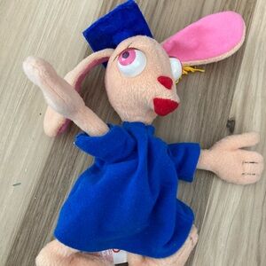 REN And Stimpy Nickelodeon Graduation Beanie Vintage Plush